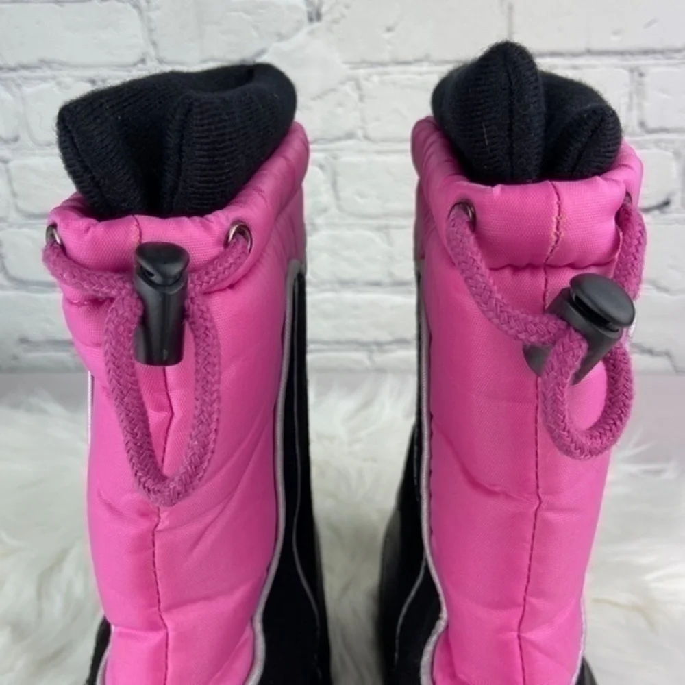 Totes‎ Jeanie Winter Snow Boots Black Pink Size 6
